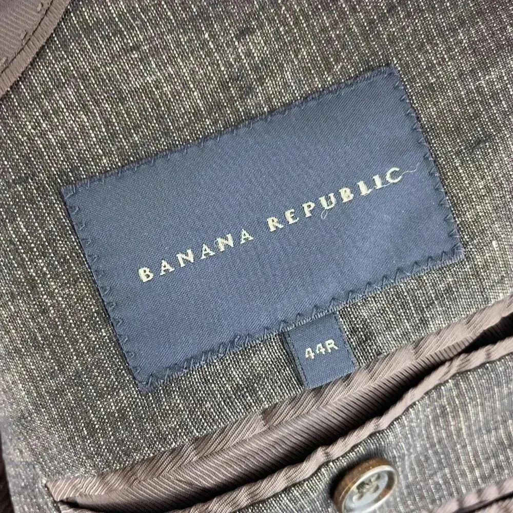 Banana Republic Linen Blazer Mens 42 Brown 3568